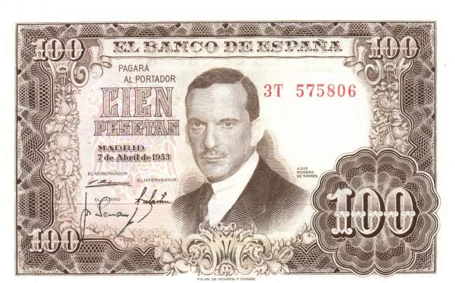 100 Pesetas 7.4.1953